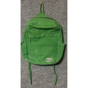 Terra Thread Green Canvas Backpack Casual Everyday Travel School Bag Durable